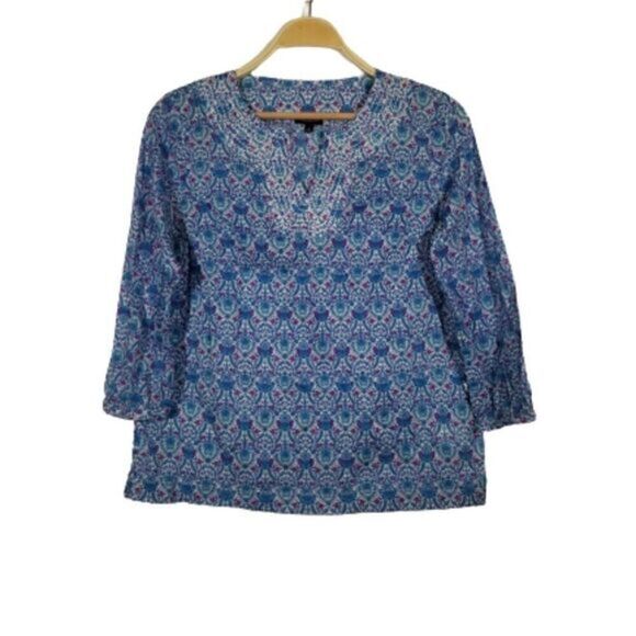 Talbots Lightweight Floral Paisley Printed Tunic - Picture 3 of 5